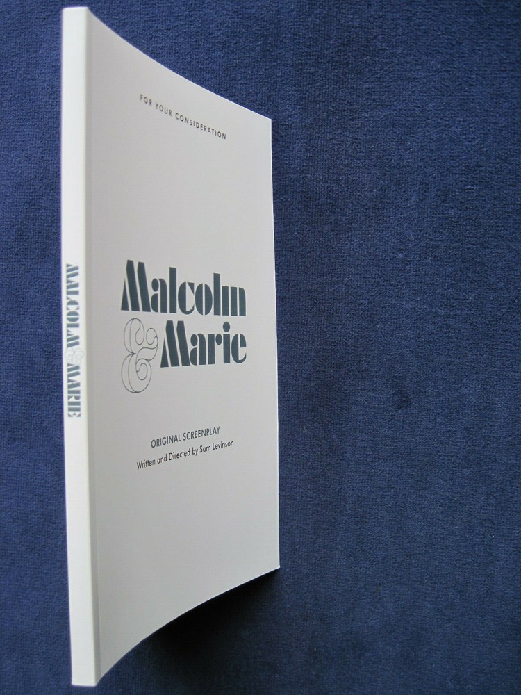 MALCOLM & MARIE by SAM LEVINSON - OSCAR CONSIDERATION SCRIPT - PB, 1st Edition