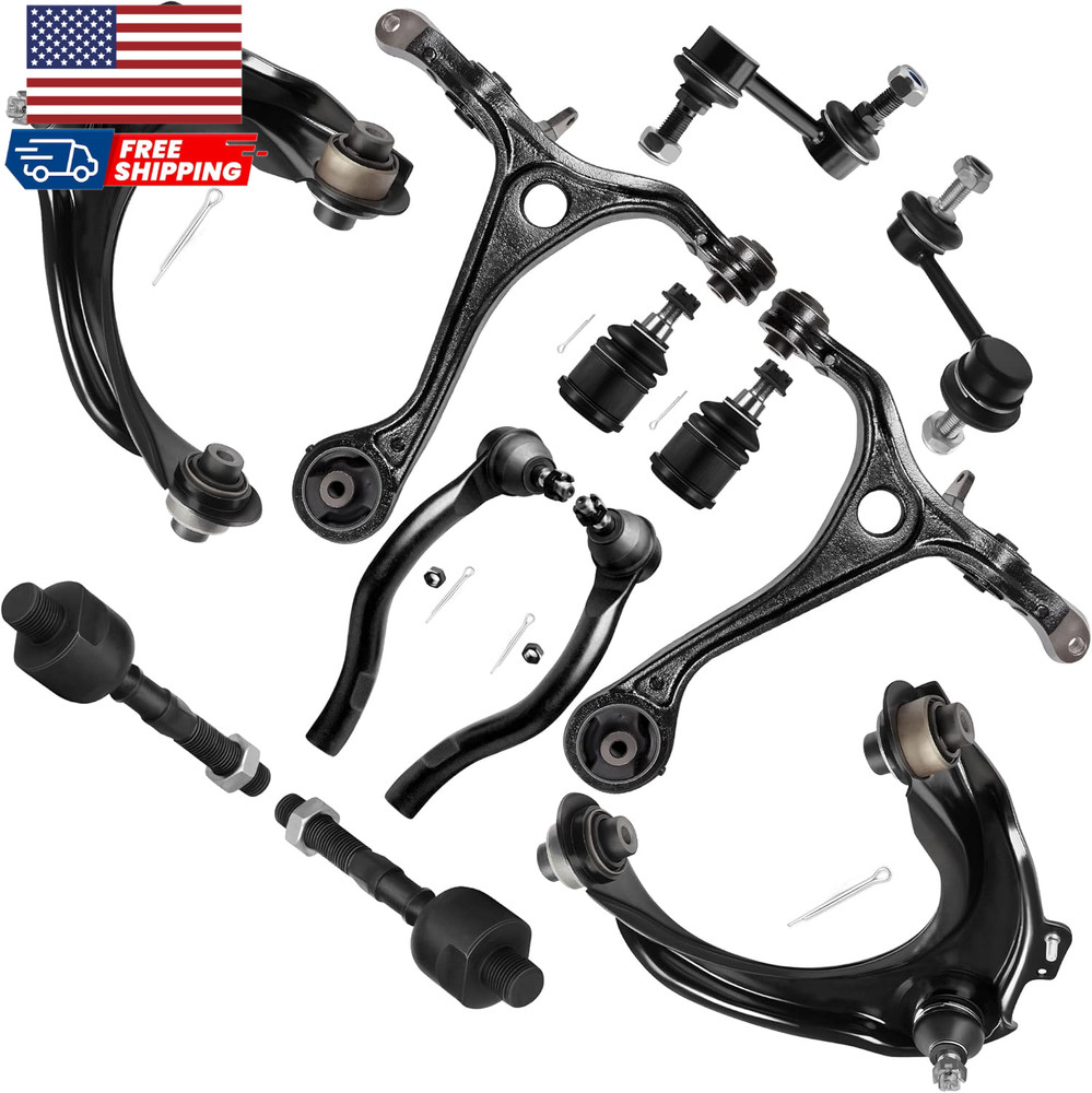 12Pcs Front Suspension Kit 2 Upper Control Arm and Ball Joint 2 Lower Control US