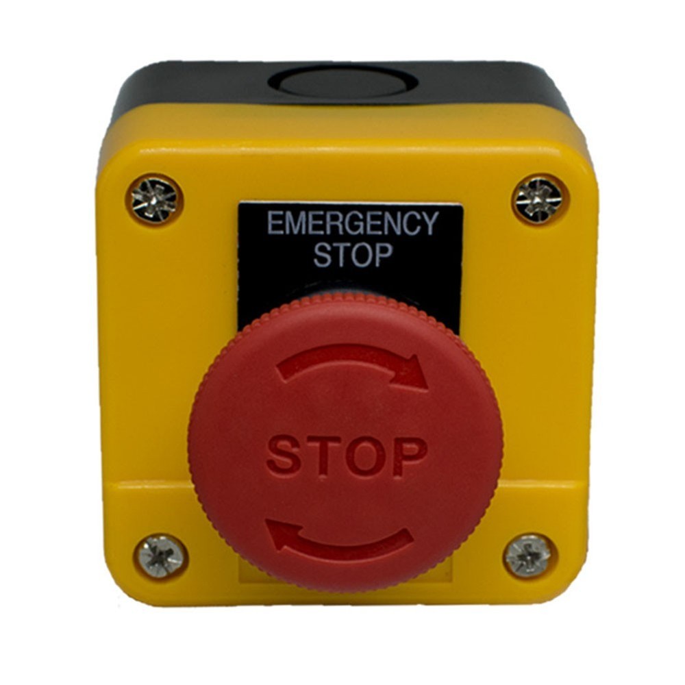 Waterproof 10A Latching E Stop Push Button Switch with 22mm Mount Hole