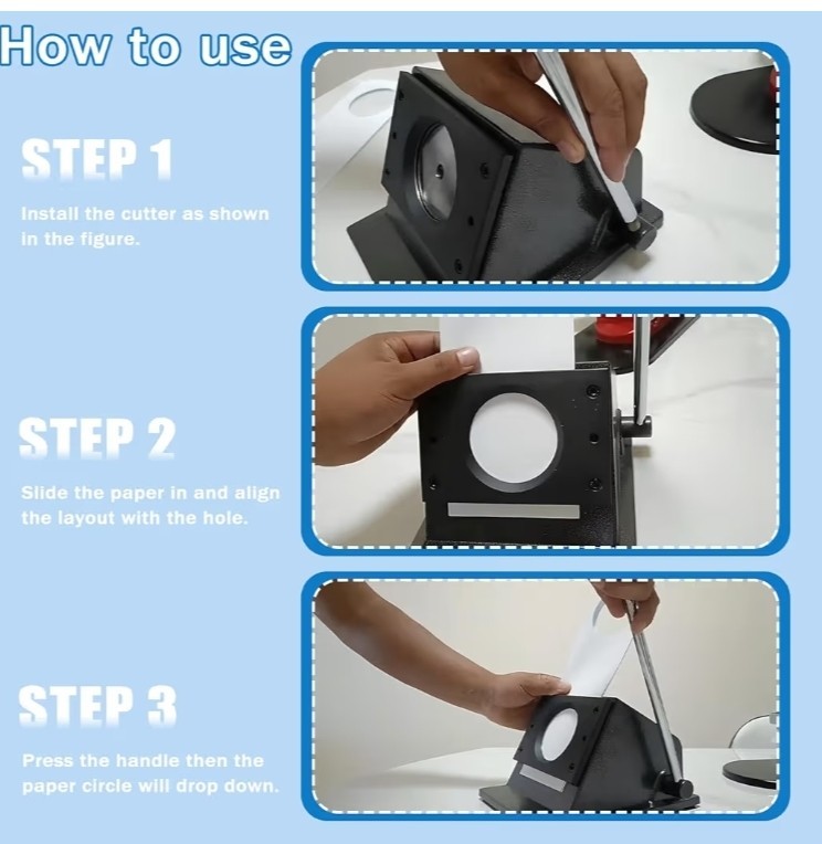 Button Paper Cutter, Graphic Punch Die Cutter