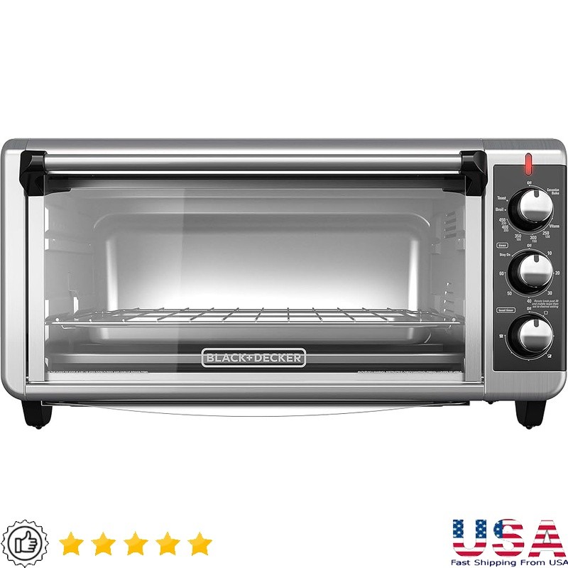 Convection Toaster Oven W/ Timer Adjustable Rack Ideal Baking Toasting New