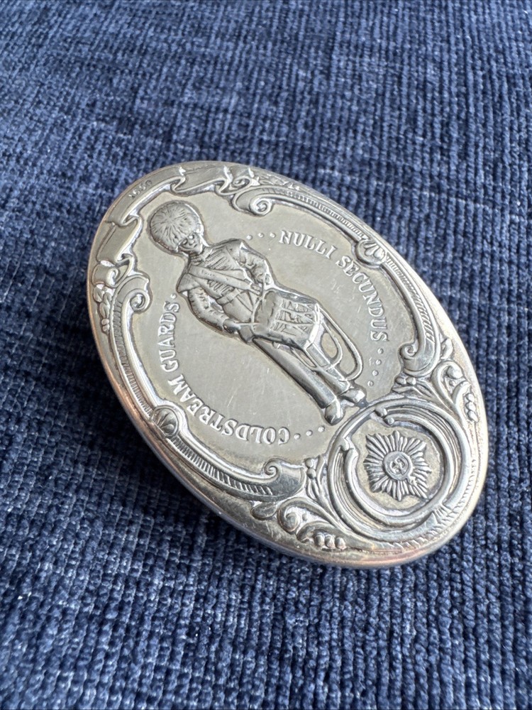 sterling silver guards regiments coldstream guards pill box