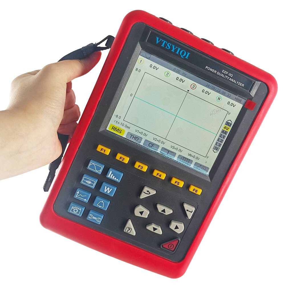 Three Phase Power Quality Analyzer with Current Clamp 0.1A-100A CT Size Ф40mm