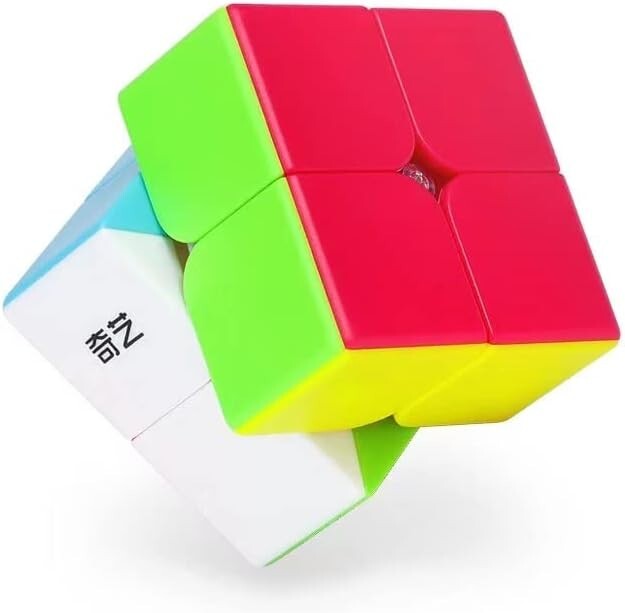 2 Pack of Classic Magic Cube 2x2 Smart Speed Cube Educational Game Brain Teaser