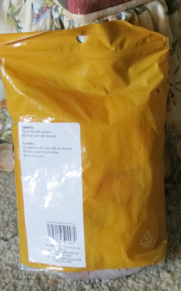 Creatology Craft Fall Pumpkin Felt Stickers 75 Pieces - NEW