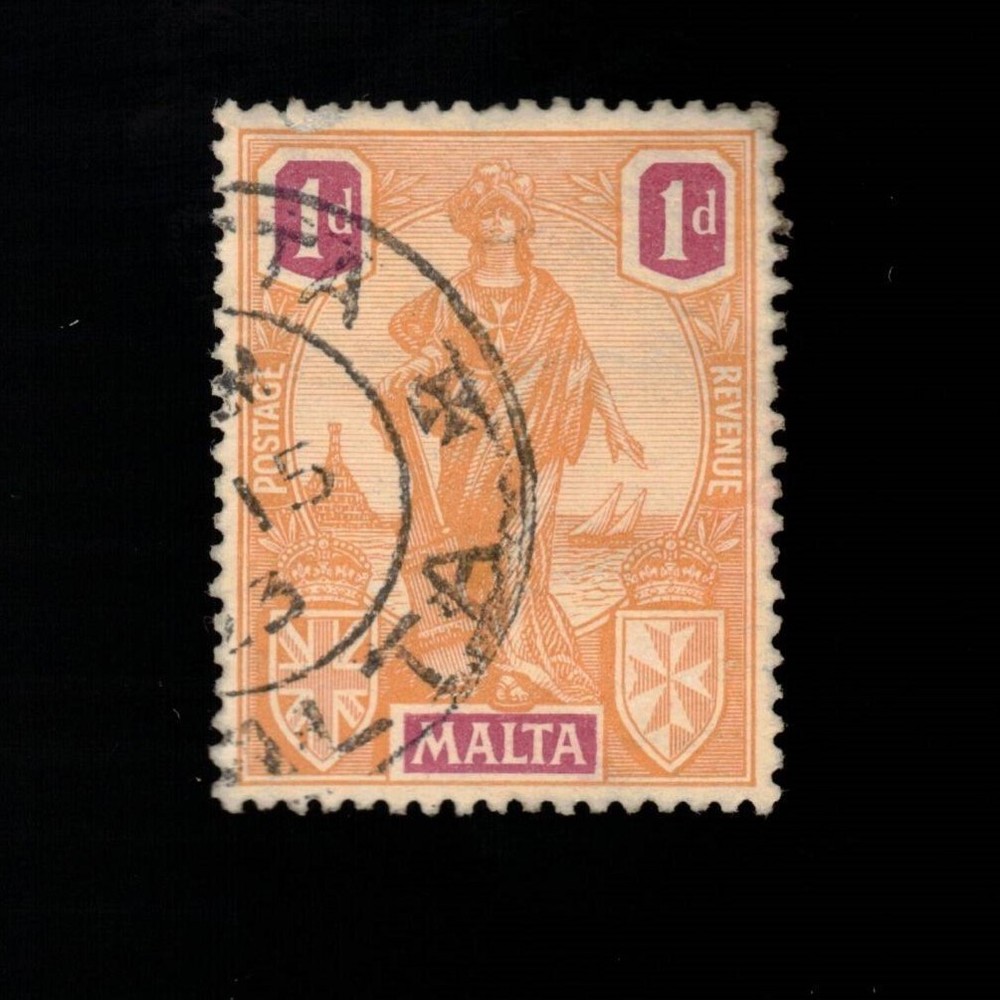 Malta, Scott 100, Malta, 1922-26, used