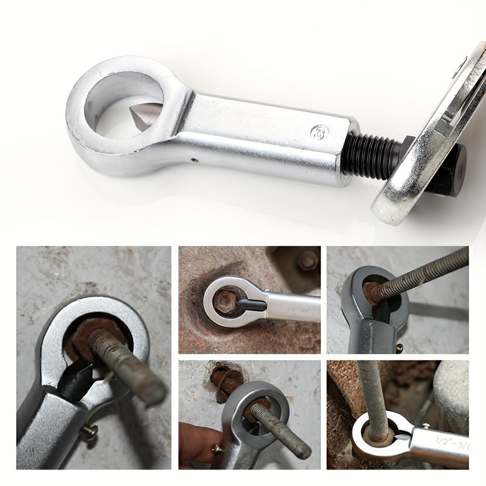 4Pcs Nut Splitter Cracker Set Heavy Duty 9-27mm Damaged Bolt Remover Tool