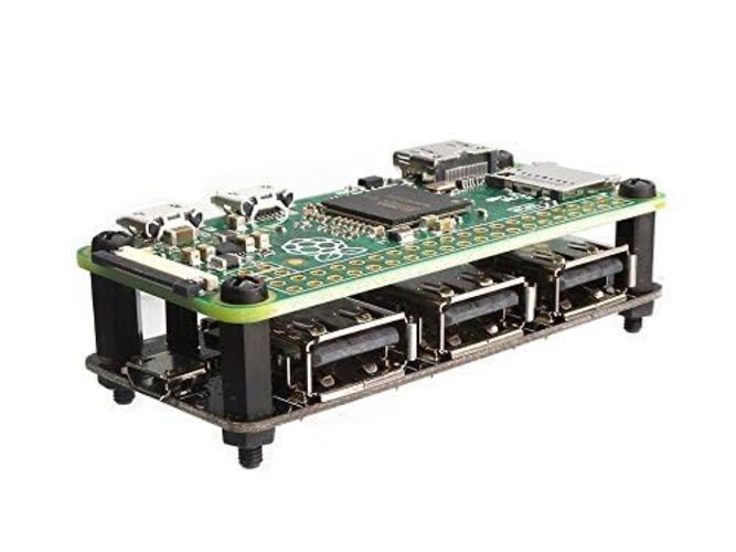 4-Port Stackable USB Hub HAT for Raspberry Pi Zero W V1.3 & Pi Zero W /2W with