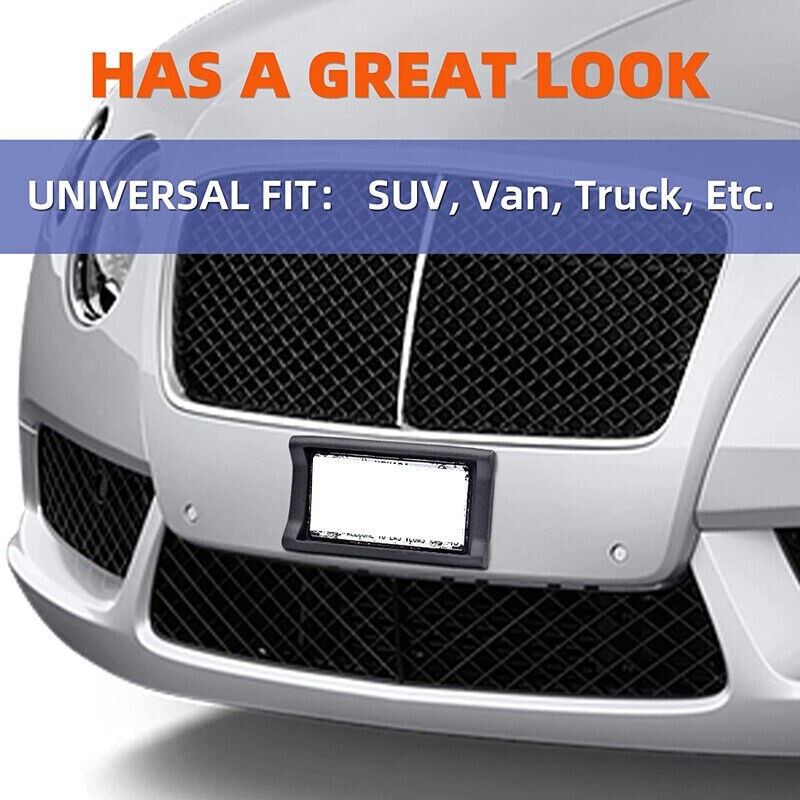 Car License Plate Frame Front Bumper Guard Mounting Screws Protector Rubber Kit