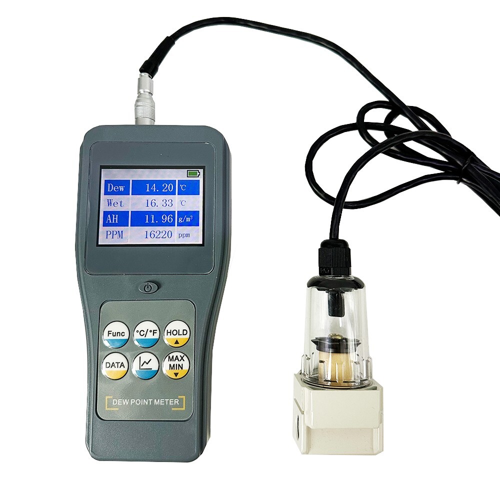 Precision Dew Point Meter with Split Sensor Ambient Temperature PPM Measurement