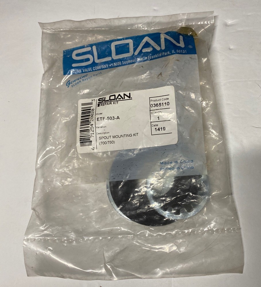 Sloan ETF-503-A Spout Mounting Kit New