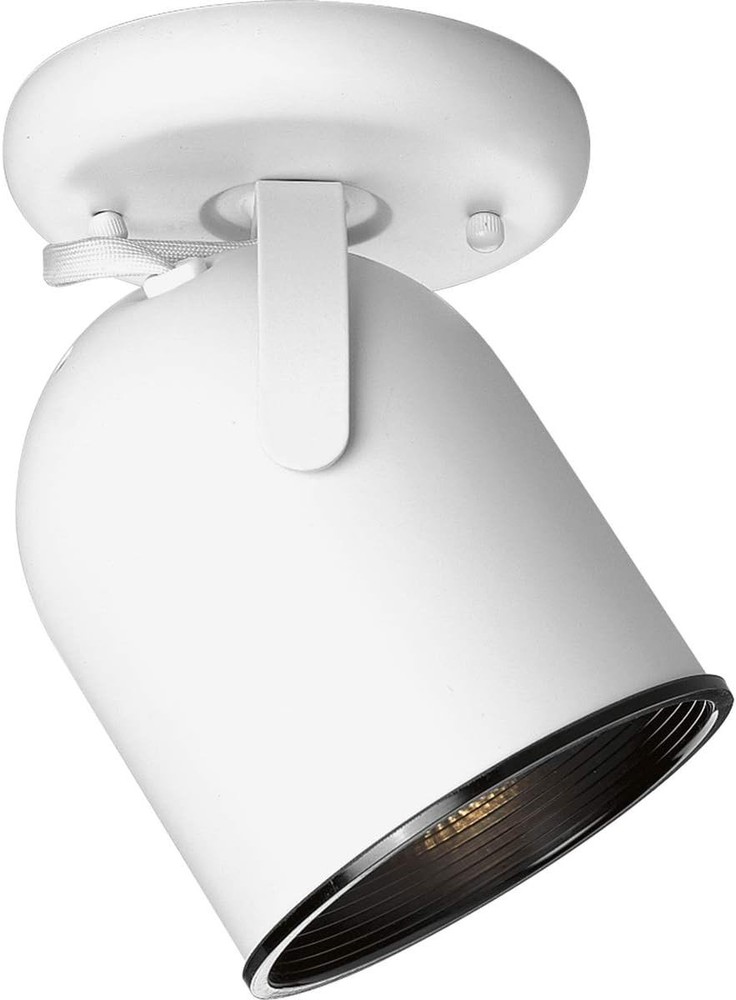 PROGRESS LIGHTING P6144-30 1-Light Round Back Ceiling Mount Directional White