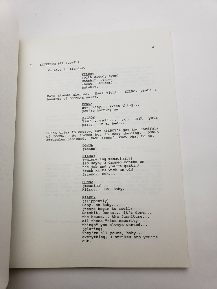 KILROY / Don Cato 1980's Unproduced Move Script Screenplay, SIGNED THIRD DRAFT