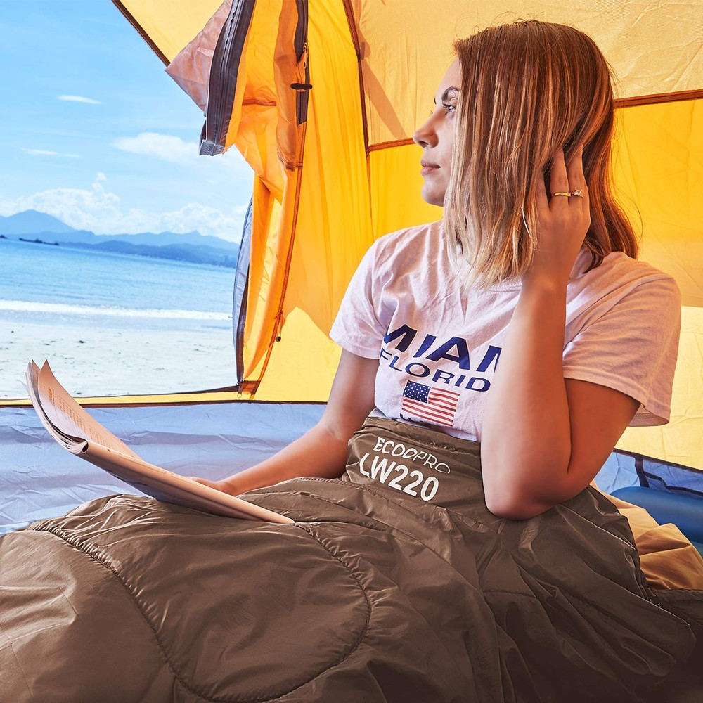 Warm Weather Sleeping Bag - Portable, Waterproof, Compact Lightweight, Comfor...