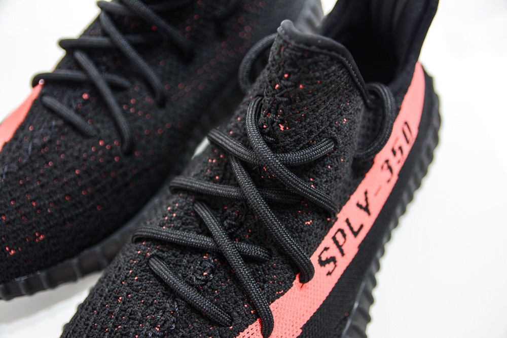 Yeezy Boost 350 V2 Core Black Red Stripe BY9612