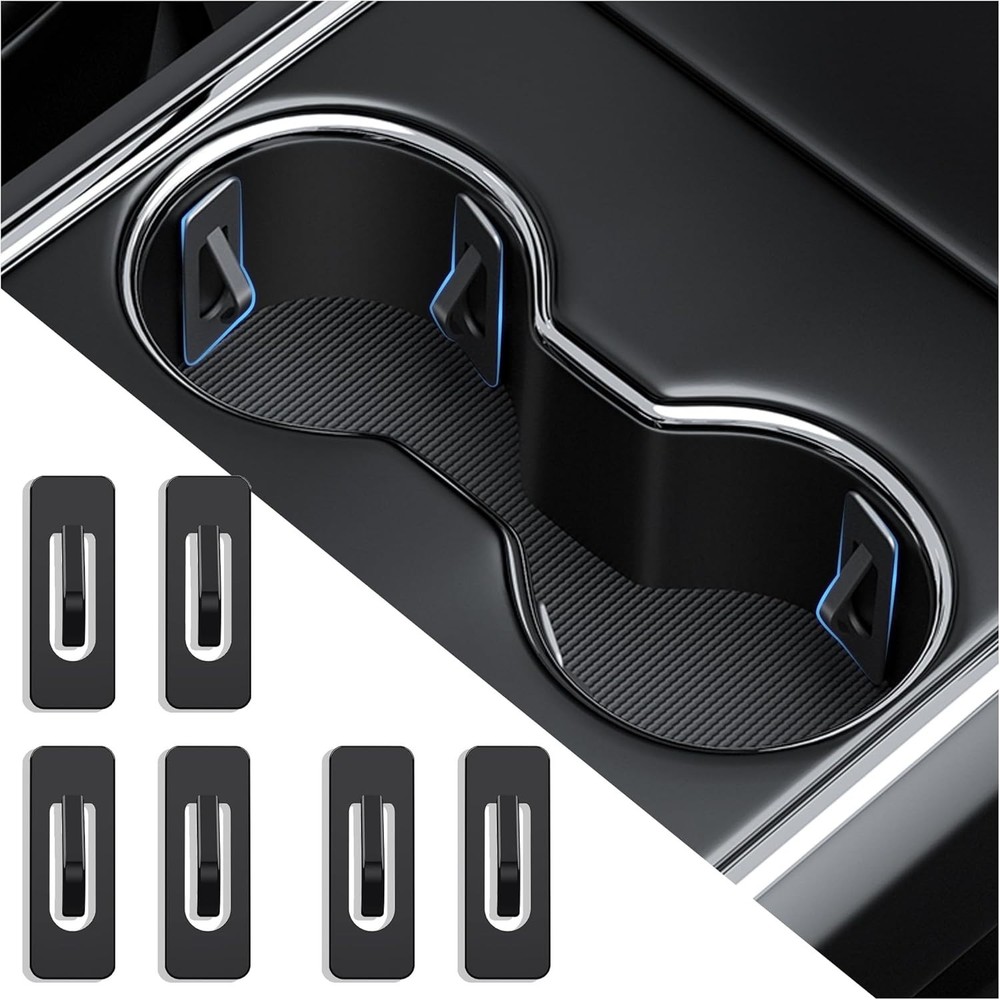 Universal Car Cup Holder Stabilizer Set – Anti-Shake Silicone Inserts (6 pcs)