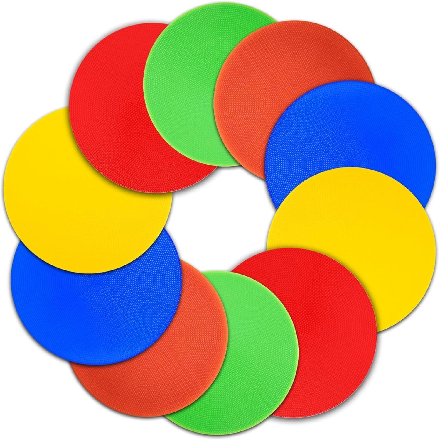 Poly Spot Markers Non-Slip Rubber Agility Dots for Sports  (Set of 18)