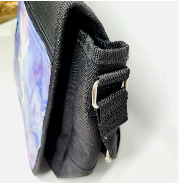 2005 Disney Tinker Bell Small Glitter 11" x 7" Messenger Tablet Bag Purse Tote