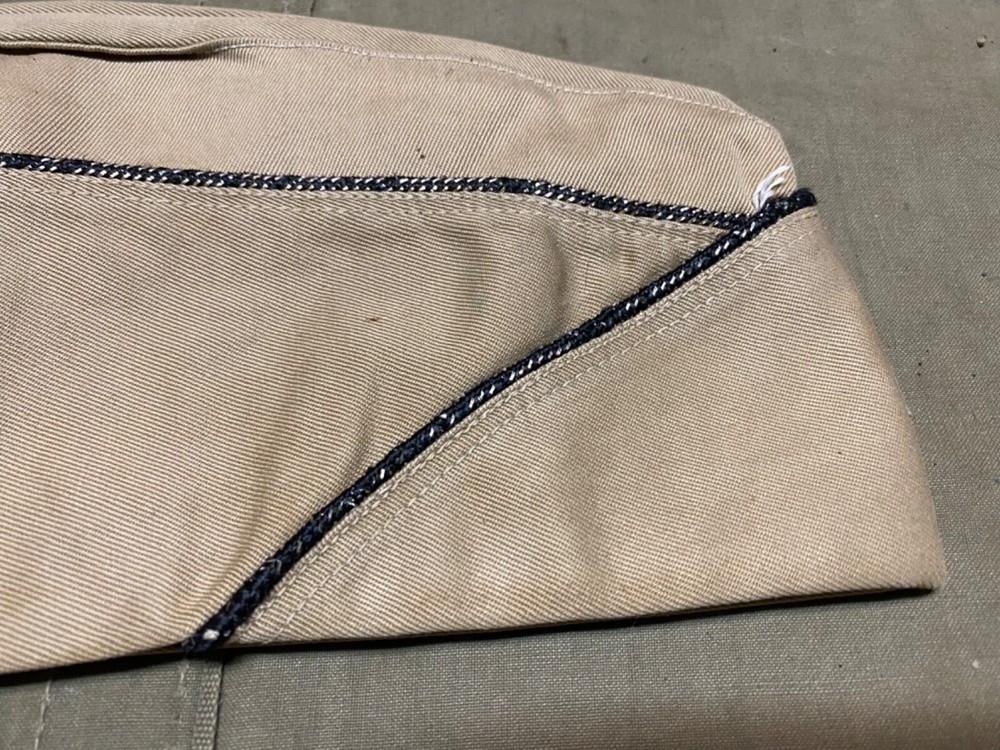 ORIGINAL WWII US ARMY AIR FORCE CORP KHAKI OVERSEAS CAP-LARGE