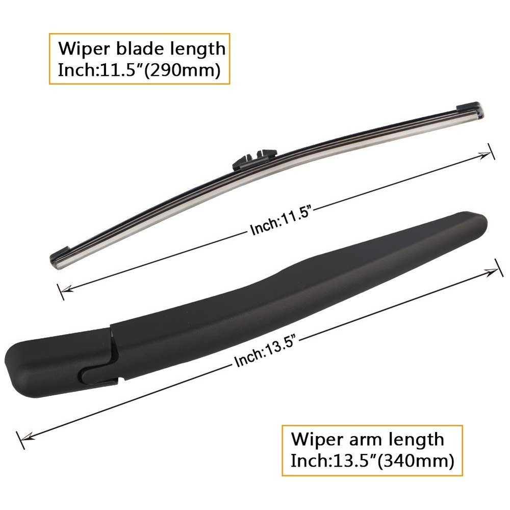 Rear Wiper Blade Arm Replacement Back Windshield Ford Explorer Escape Set