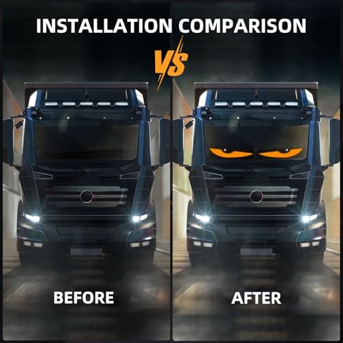 2PCS 13.7'' X 4'' Devil Eyes Light for Cars, Dynamic Big Led Eyes 13.7 X 4 Inch