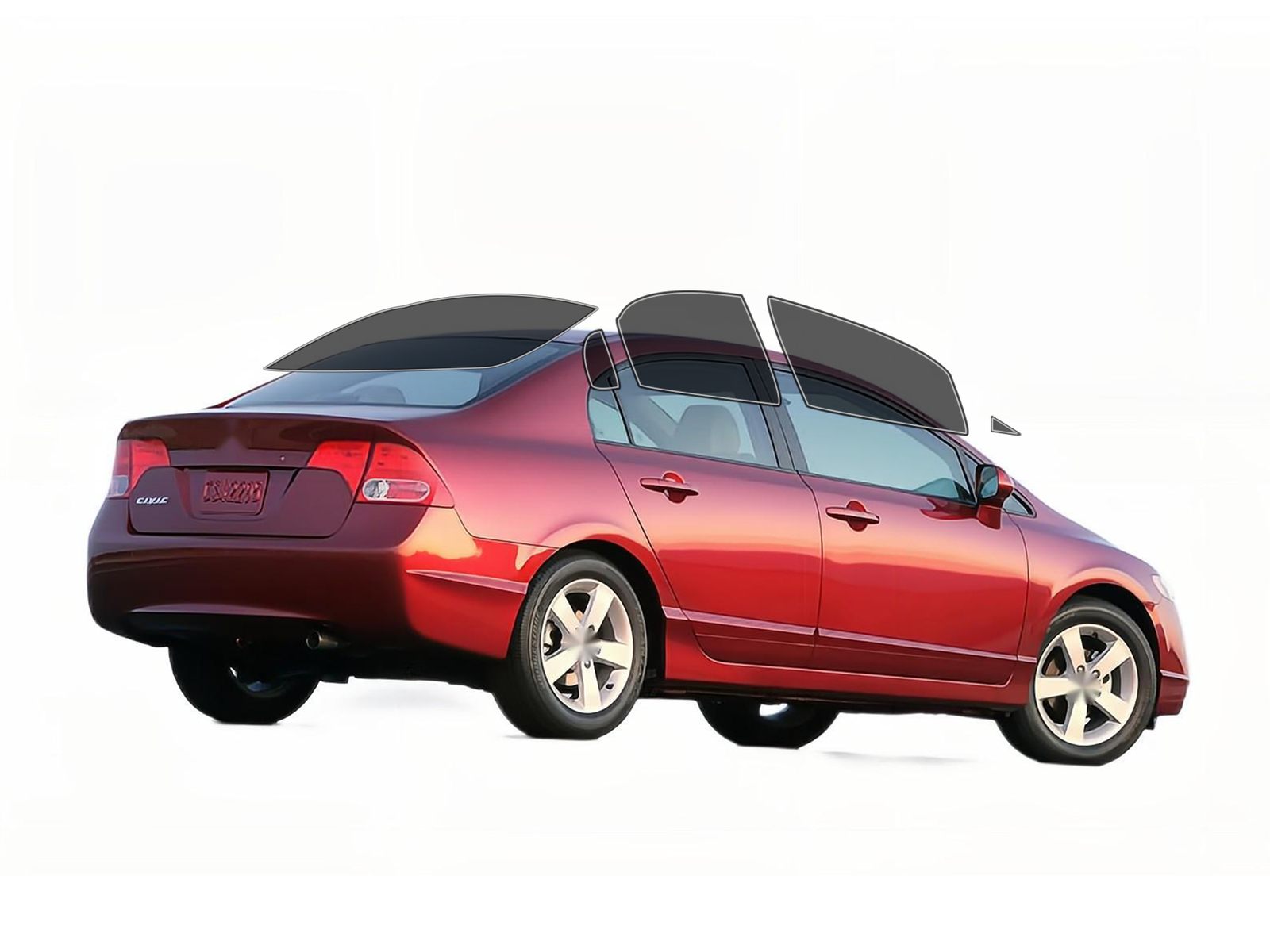 Computerized Custom PreCut 2Ply Window Tint Film Kit For 06-11 Honda Civic Sedan