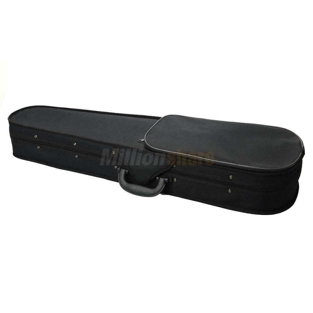 New Popular 4/4 Cloth Fluff Triangle Shape Black Violin Case