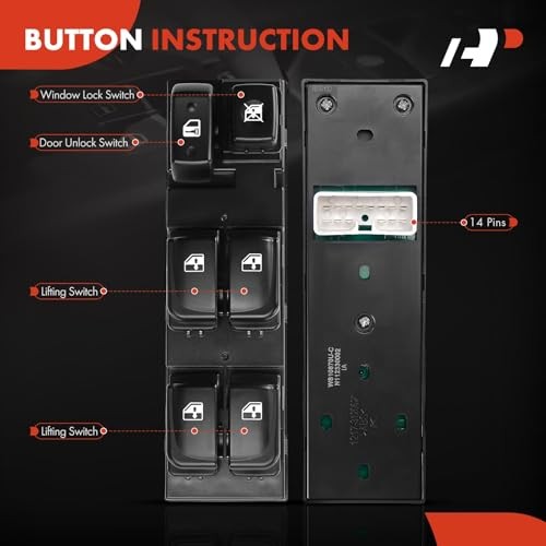 Master Power Window Switch Compatible with Kia Optima 2006 2007 2008, Front