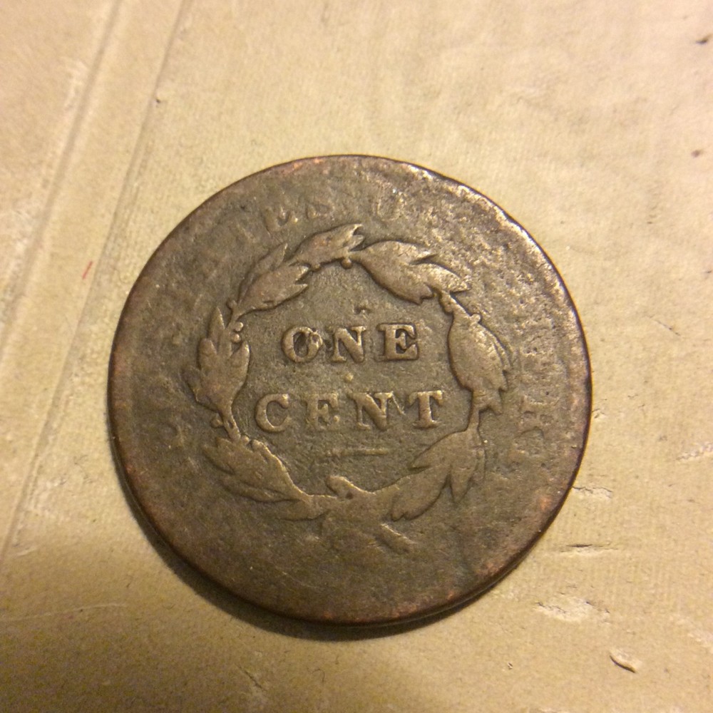 1835? LARGE CENT LOW GRADE A6 FREE SHIPPING