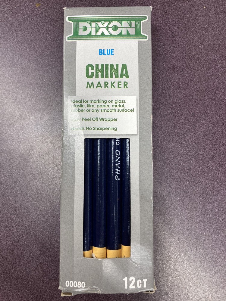 Dixon, China Marker, Blue, 12 count