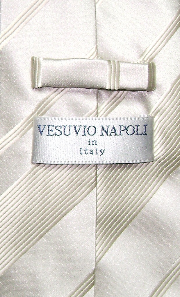 Vesuvio Napoli NeckTie Solid Color Woven Striped Design Neck Tie for Tux or Suit