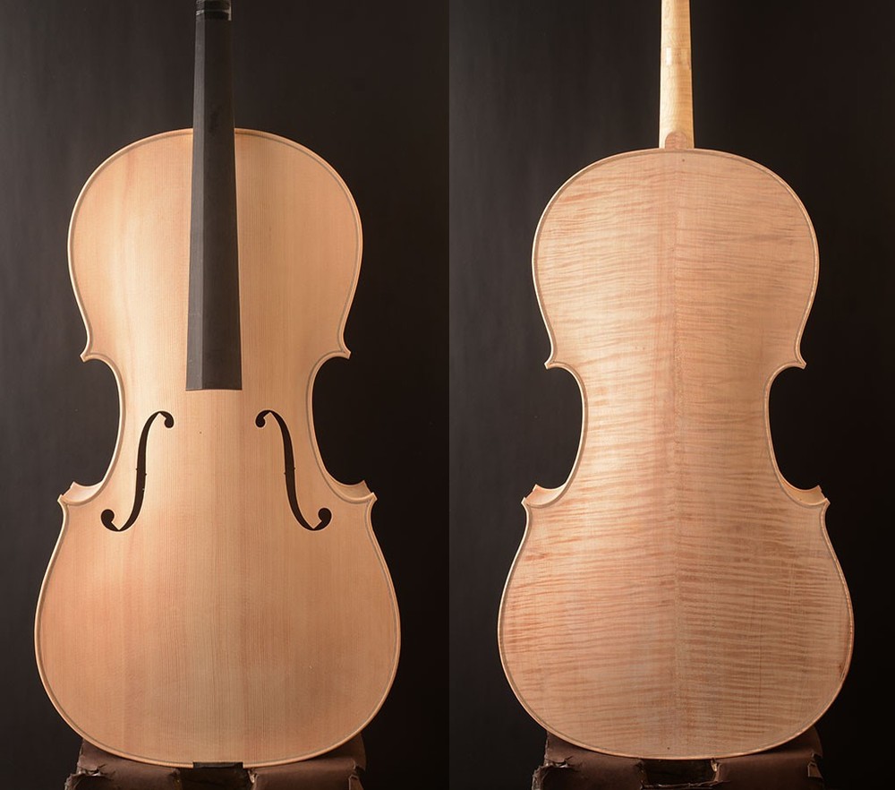 Unvarnish!Best Model !A Strad model Copy 4/4 cello!