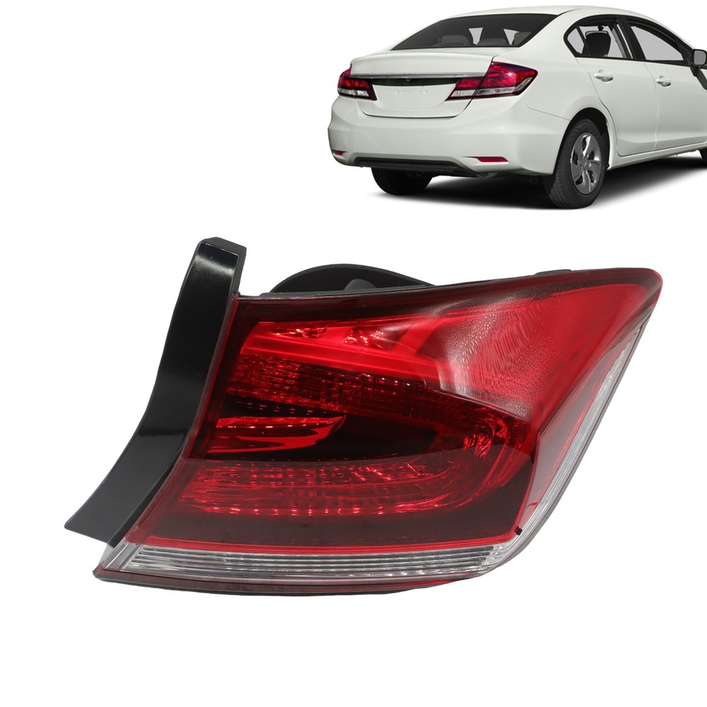Passenger Right Side Outer Tail Light Assembly For Honda Civic Sedan 2013-2015