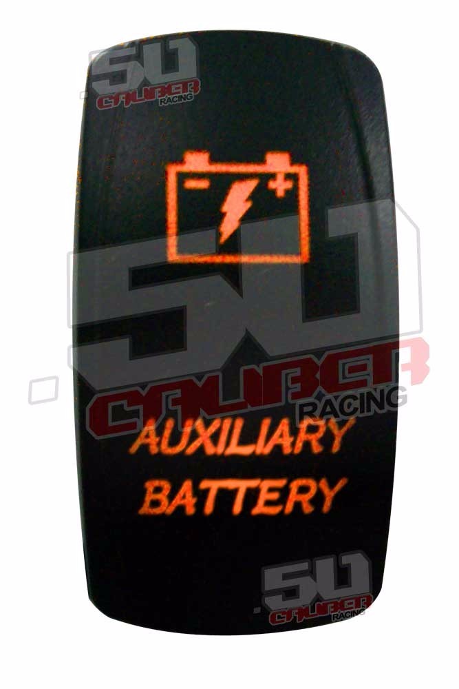 On Off Racing Rocker Switch Orange Auxiliary  Battery Auto Boat UTV [5362A5]