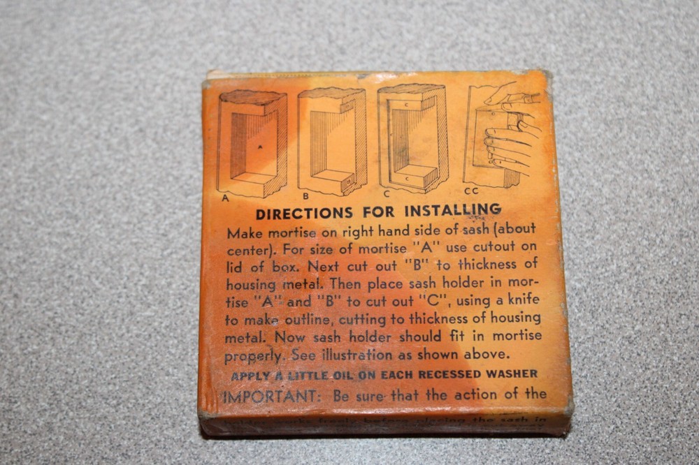 NOS Antique Buckeye Sash Holder