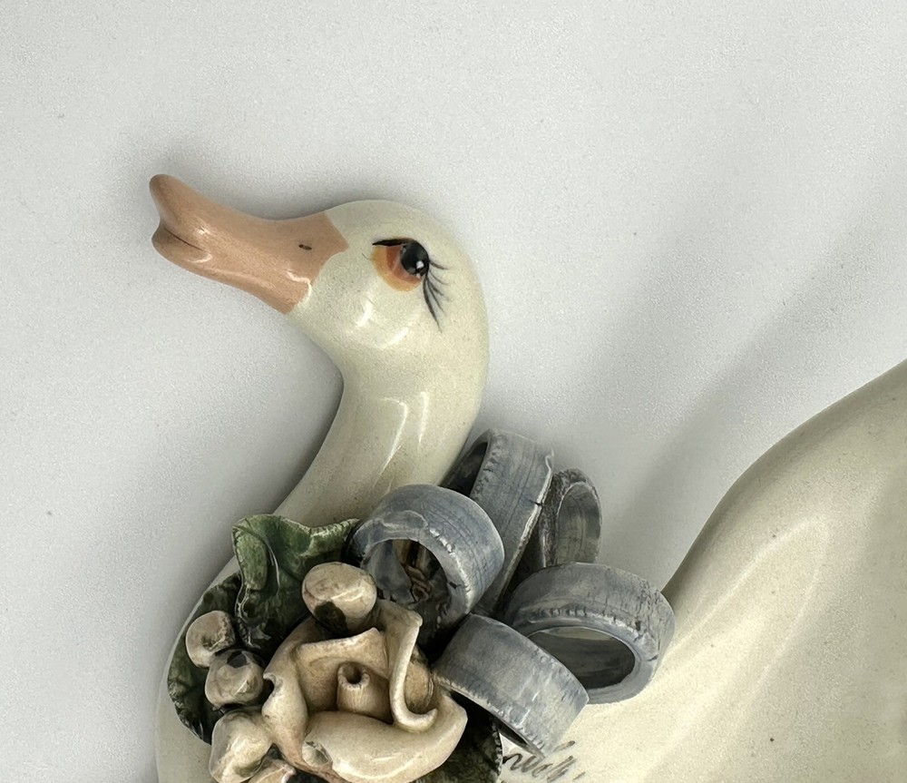 Ceramic Goose in Flight Wall Hanging