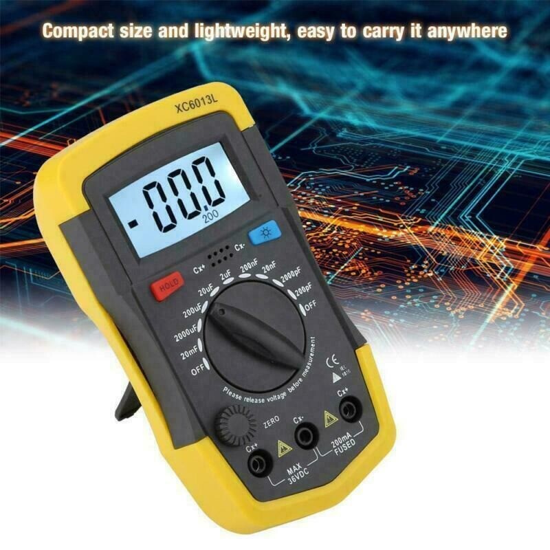 Capacitor Tester Capacitance ESR Meter Test Detector Equipment 0.1pF-20000uF