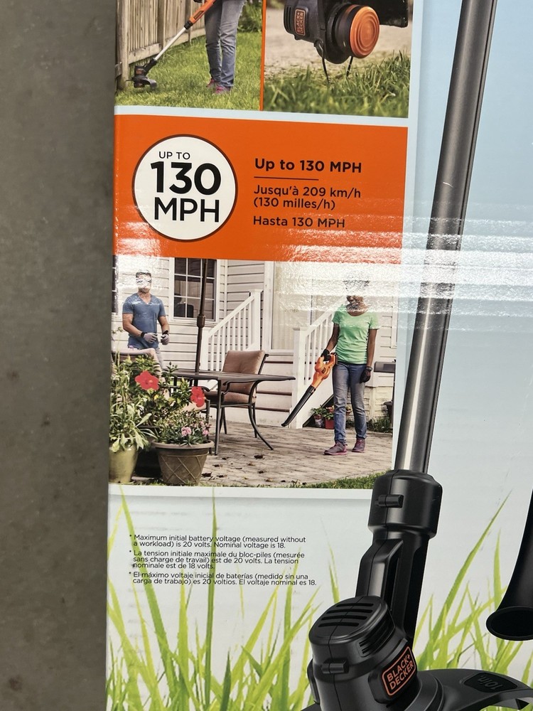 BLACK+DECKER 20V MAX Cordless String Trimmer and Sweeper Combo Kit (LCC221) NEW