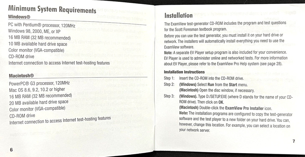 1st Grade - SCIENCE - EXAMVIEW Test Generator CD-ROM (2006, Scott Foresman)