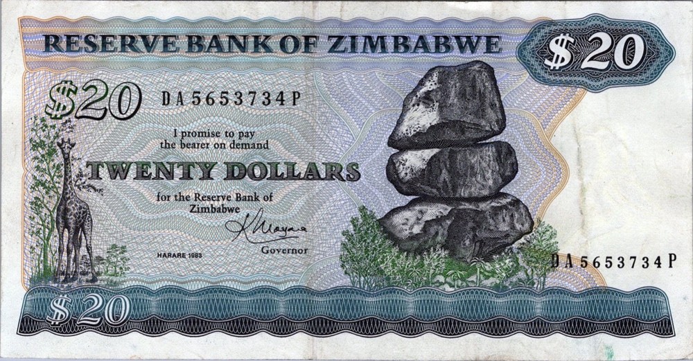 Zimbabwe 20 Dollars 1983 Pick # 4c