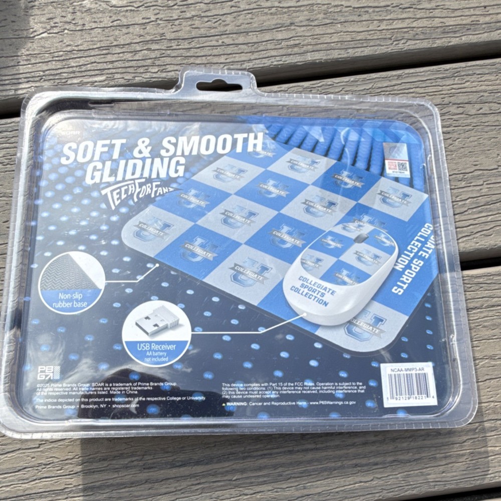 Tech for Fans Wireless Mouse & Mousepad Combo Arkansas Razorbacks Plug & Play