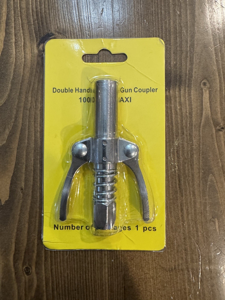 1 Piece Double Handle Grease Gun Coupler 10000PSI MAXI