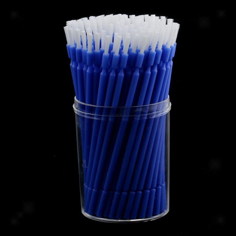 200 Pcs Dental Disposable Micro Applicators Brushes Tips Long Tipped Bendable