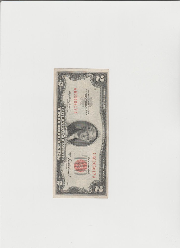 1953-A$2 Red Seal Note in lightly circulated condition.