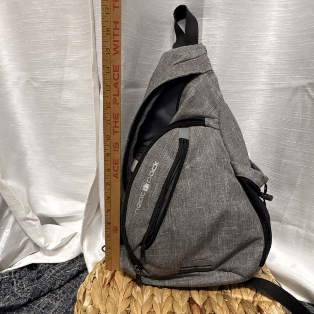 NeatPack Gray Polyester Daypack with RFID Blocking Pocket for Hiking Camping