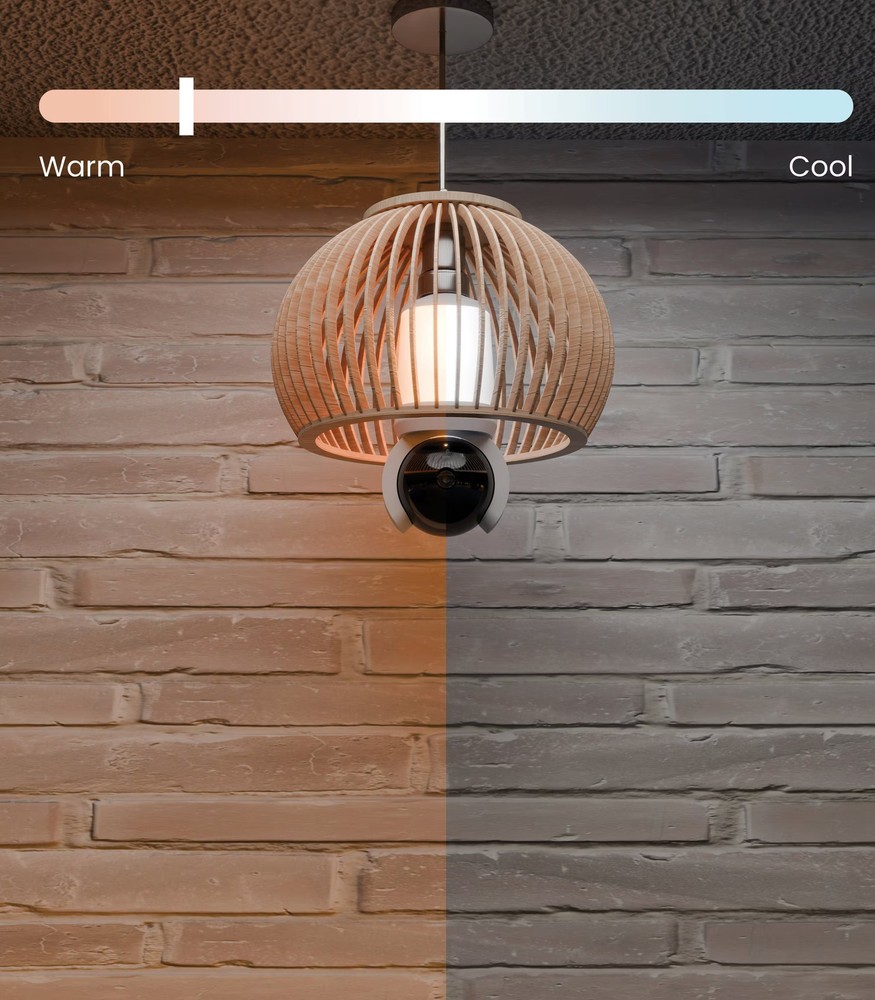 Lorex - Connect 2K Wi-Fi Smart Lightbulb Pan-Tilt Security Camera - White