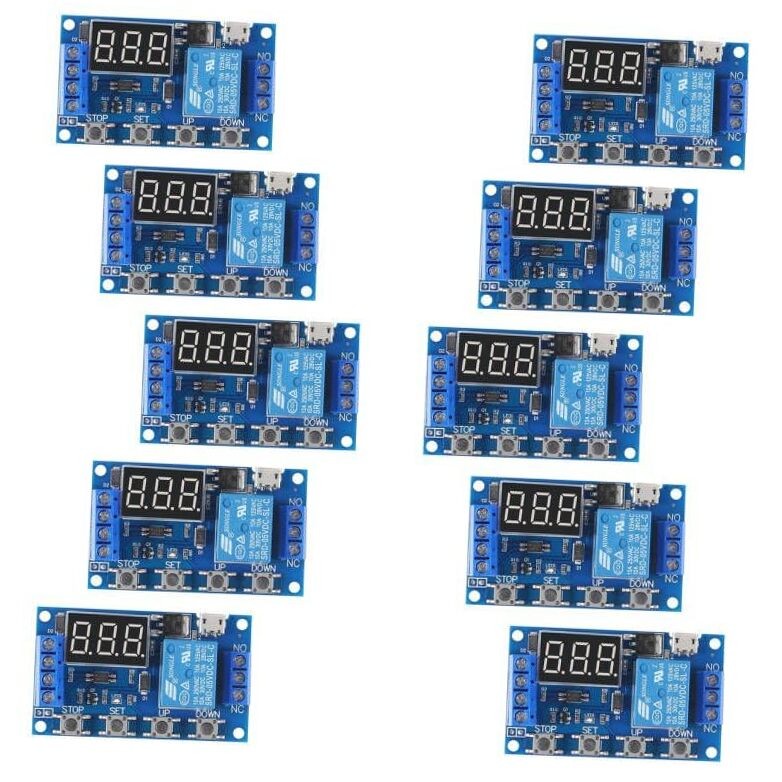 DC 6-30V Timer Relay Programmable Delay Relay Module Cycle Timer with LCD 10pcs