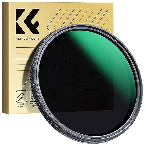 Variable ND2-400 ND Lens Filter Waterproof 1-9 Stops Adjustable Ultra 72mm