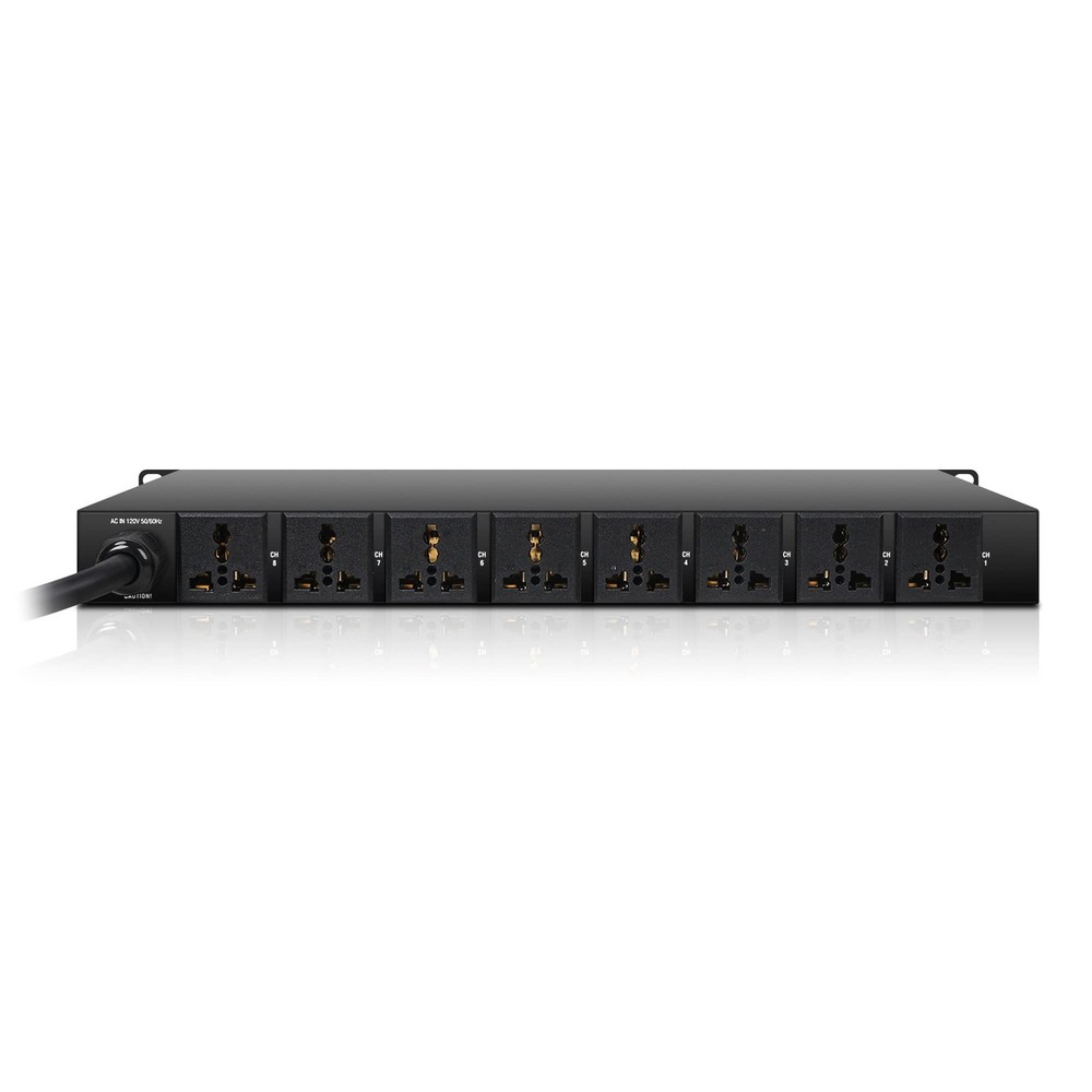Rack-Mountable AC Power Conditioner/Sequencer with 10 Outlets, Protection, Vo...