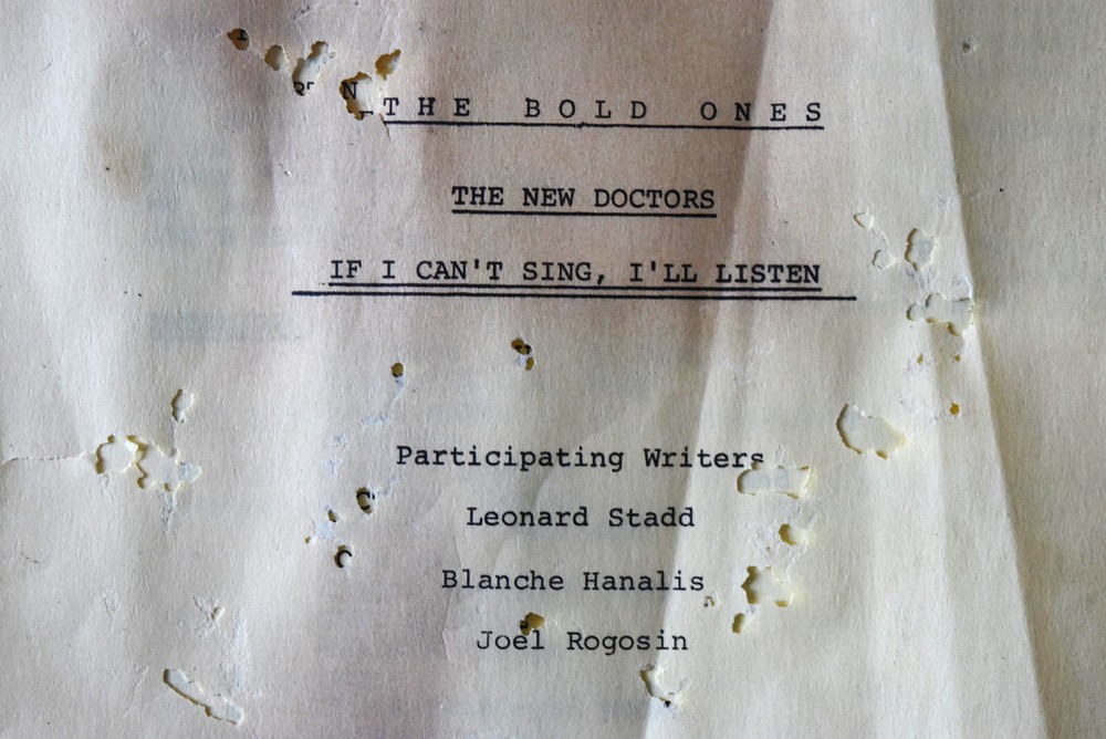 1969 The Bold Ones ( The New Doctors) Original Revised Screenplay Script